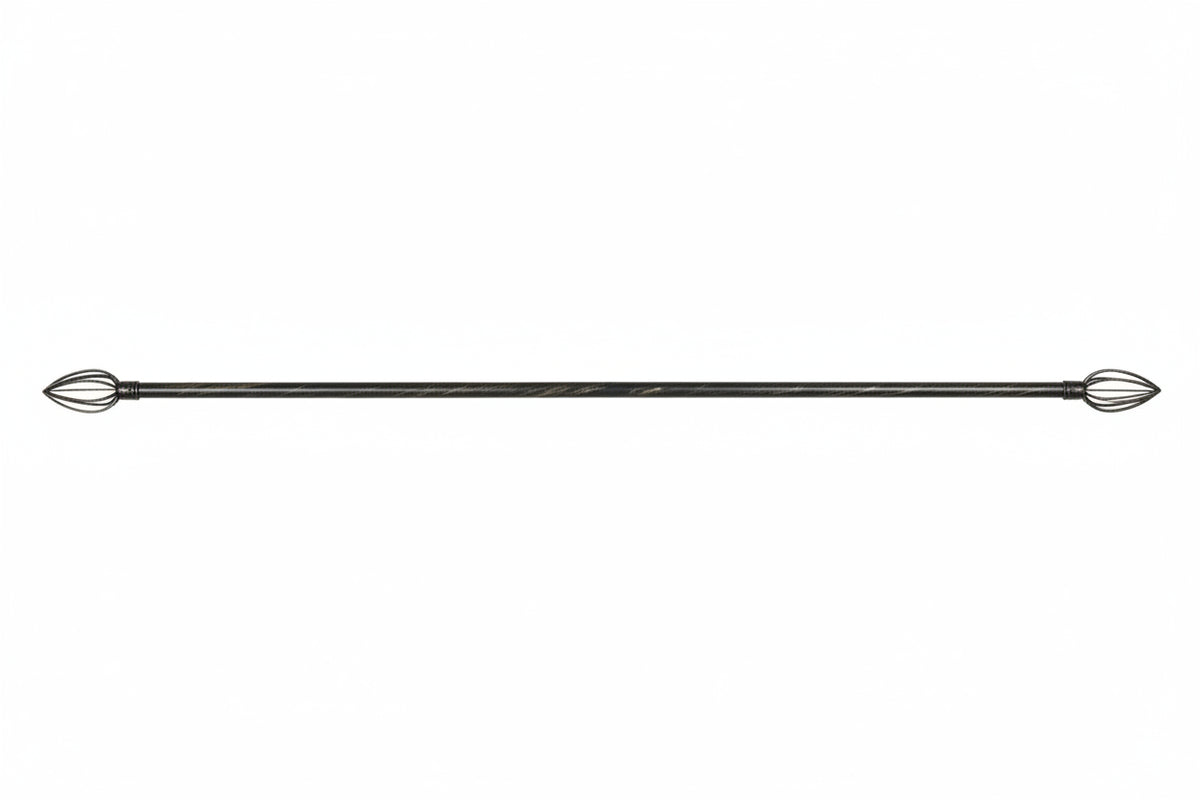 CORTINERO NEGRO Y BLANCOEXTENSIBLE 160–300 CM (3.0 M) MODELO FB19027