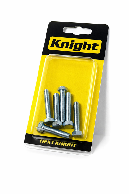 SET DE 6 PERNOS HEXAGONAL GALVANIZADOS  M6X30MM KNIGHT