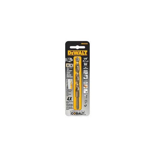 BROCA COBALTO DE 1/4 PLG DEWALT DWA1216 UNIDAD