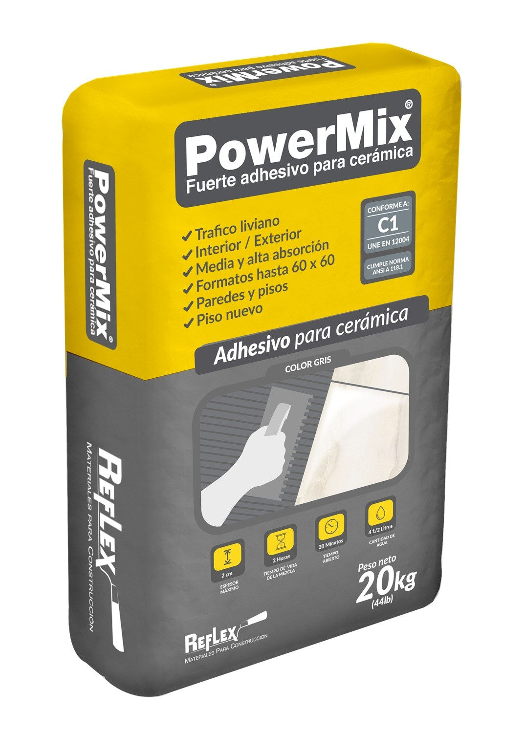POWERMIX GRIS 20 KG BOLSA
