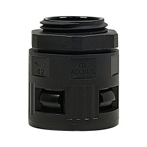 CONECTOR PVC CONDUFLEX 1 PLG ROSCA/TUERCA NEGRO AMANCO