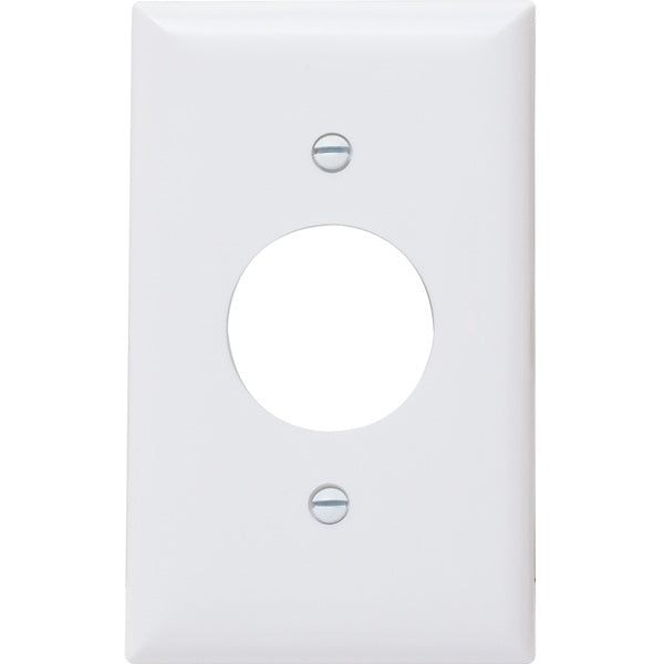 PLACA SENCILLA PARA TOMA HEMBRA DE BAQUELITA BLANCA EAGLE 2131-W
