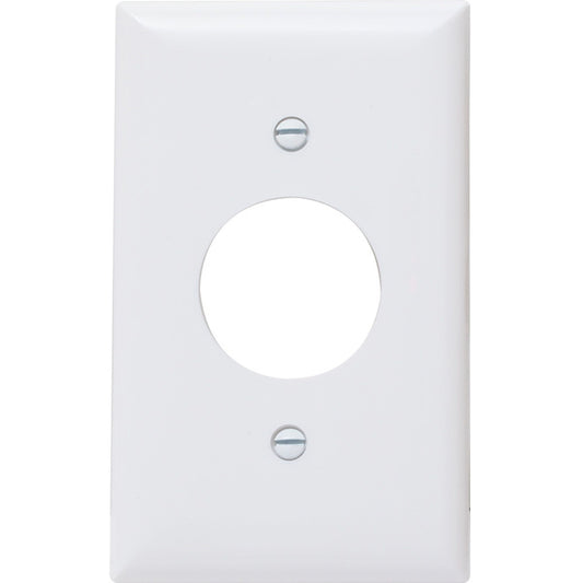 PLACA SENCILLA PARA TOMA HEMBRA DE BAQUELITA BLANCA EAGLE 2131-W