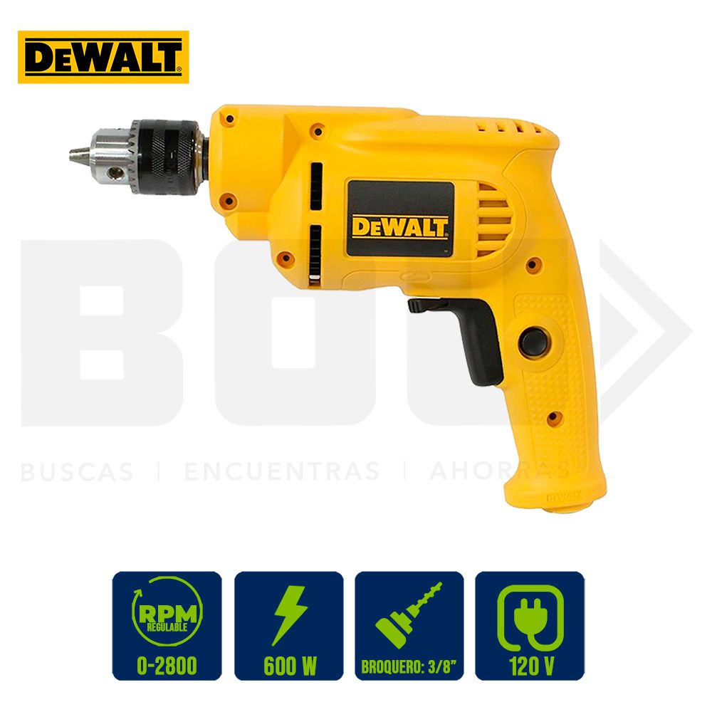 TALADRO DE 3/8PLS DE 600W DEWALT DWD014-B3