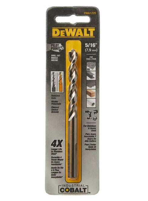 BROCA COBALTO DE 5/16 PLG DEWALT