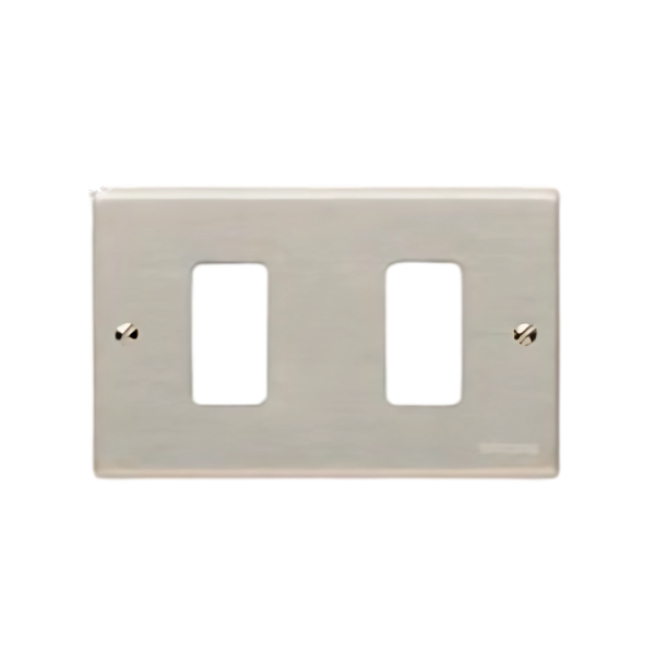 PLACA DE ALUMINIO 2 HUECOS BTICINO 503/2SR