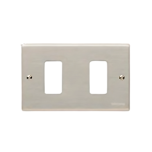 PLACA DE ALUMINIO 2 HUECOS BTICINO 503/2SR