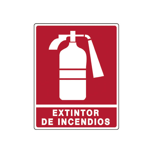 LETRERO EXTINTOR DE INCENDIOS 25CMX20CM UNIDAD