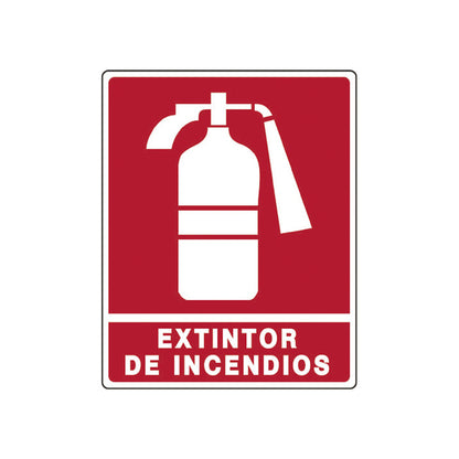 LETRERO EXTINTOR DE INCENDIOS 25CMX20CM UNIDAD