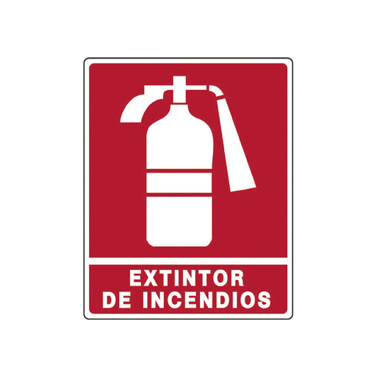LETRERO EXTINTOR DE INCENDIOS 25CMX20CM UNIDAD