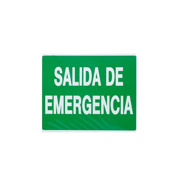 LETRERO SALIDA DE EMERGENCIA 20CMX25CM UNIDAD