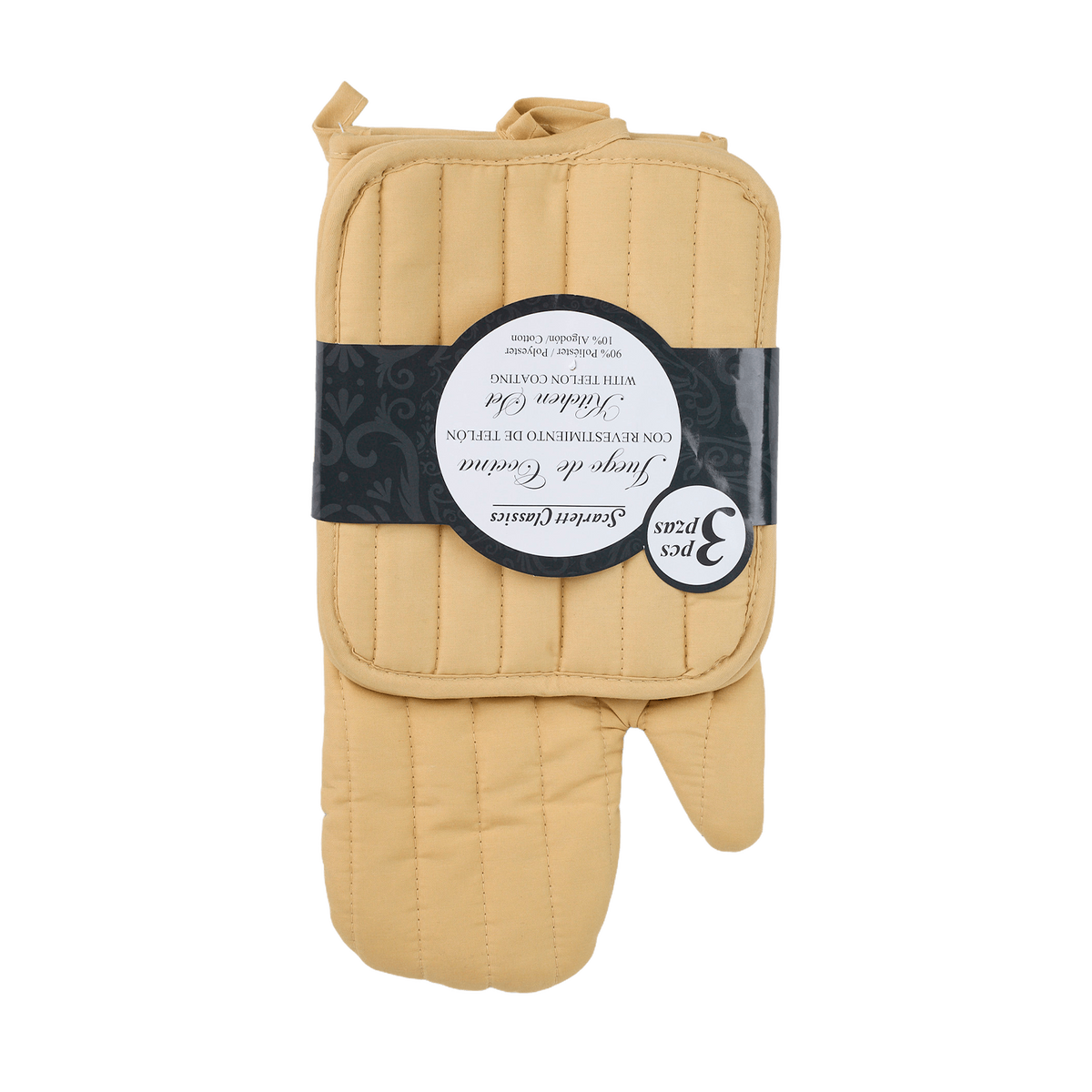 JUEGO DE GUANTES DE COCINA CON REVESTIMIENTO DE TEFLON SCR-1795 3PZS SCARLETT CLASSICS
