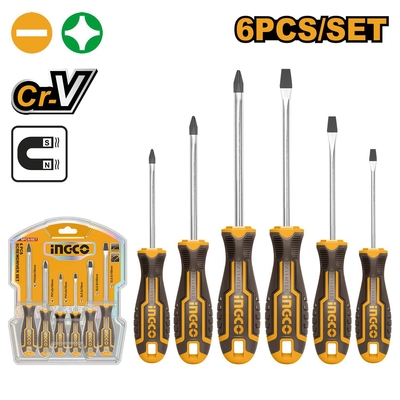 SET DE DESTORNILLADOR PHILLIPS/PLANO 75MM-150MM INGCO HKSD0628