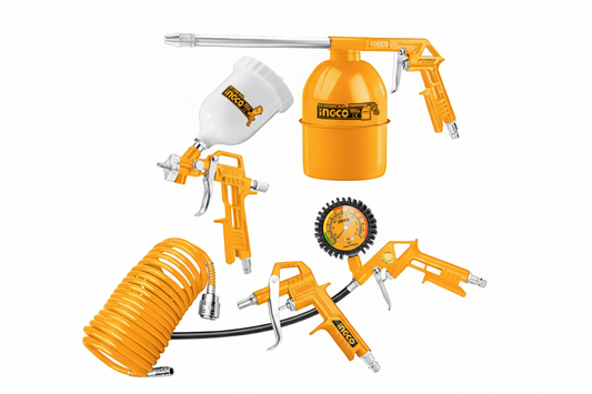 SET PISTOLA GRAVEDAD Y MANGUERA 5PCS INGCO AKT0053-1