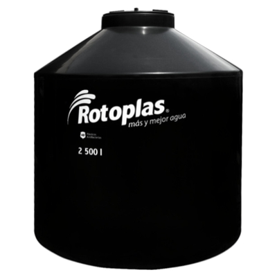TANQUE BICAPA NEGRO 2500 LITROS SUPERFICIAL ROTOPLAS