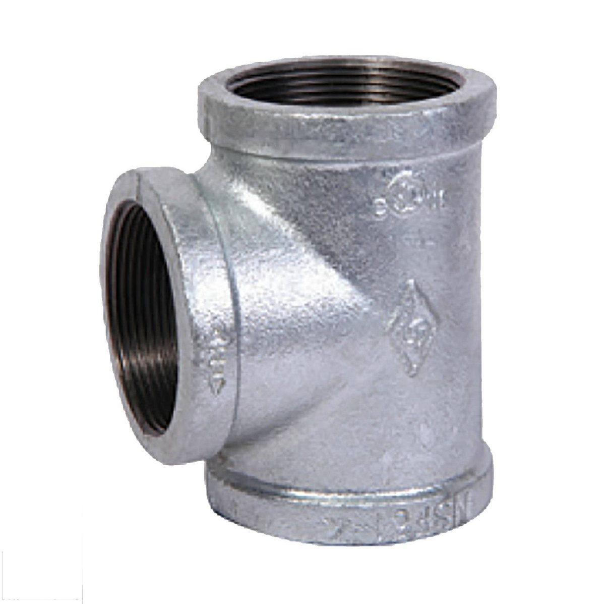TEE GALVANIZADA CON ROSCA DE 1/4 PLG