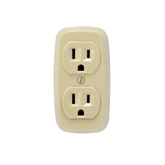 TOMA HEMBRA DOBLE 2P+T 15A 125V SUPERFICIAL BEIGE EAGLE 78V
