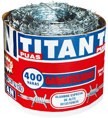 ALAMBRE DE PUAS  400 VARAS  TITAN ROLLO