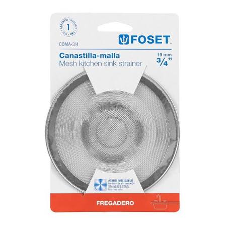 CANASTA PARA DESAGUE DE FREGADERO 3/4PLG 11.3CM FOSET 45304