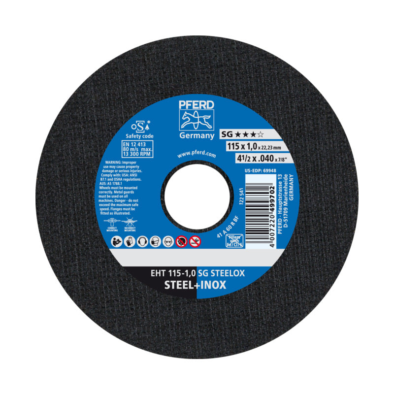 DISCO PFERD CORTE METAL 4 1/2 PLG X7/8