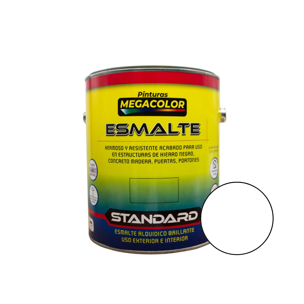 MEGACOLOR ESMALTE STANDARD BLANCO 1/4 0404300-04