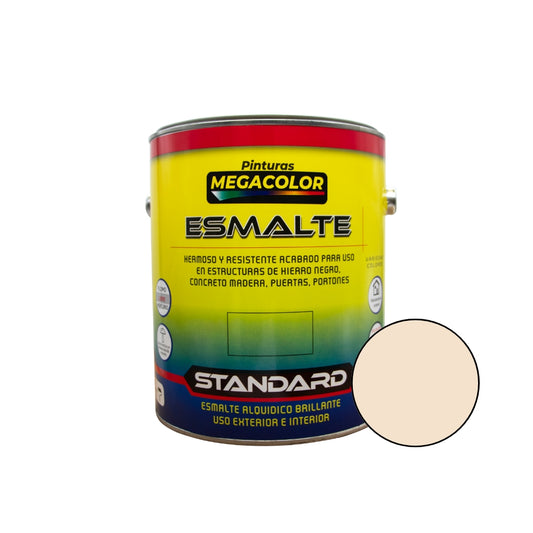 ESMALTE STANDAR MEGACOLOR BLANCO HUESO 1/4 0404302-04