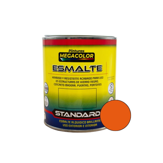 PINTURA MEGACOLOR ESMALTE STANDARD MANDARINA 1/4 0404348-04
