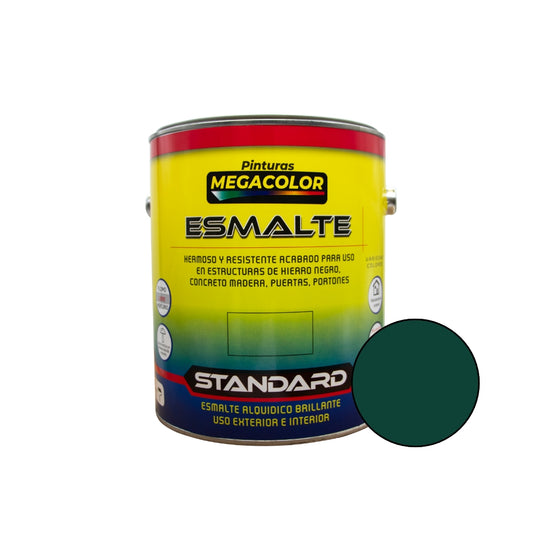 PINTURA MEGACOLOR ESMALTE STANDARD VERDE OSCURO 1/4 0404340-04