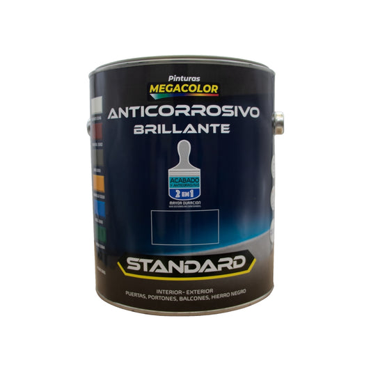 ANTICORROSIVO INDUSTRIAL MEGACOLOR  ROJO OXIDO BRILLANTE  1/4 0427302-04
