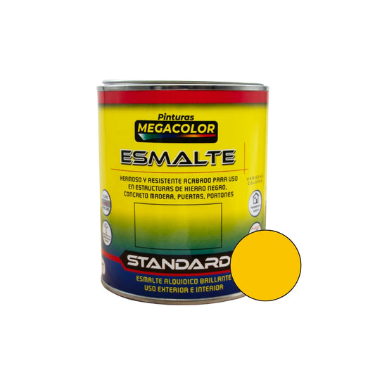 MEGA COLOR ESMALTE STANDARD AMARILLO INTENSO 1/4 0404325-04