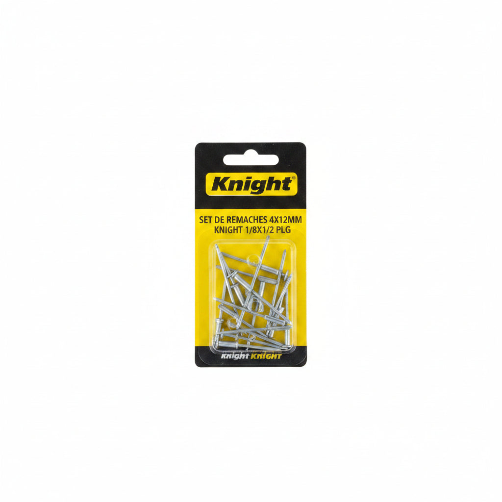SET DE REMACHES 4X12MM  KNIGHT 1/8X1/2 PLG